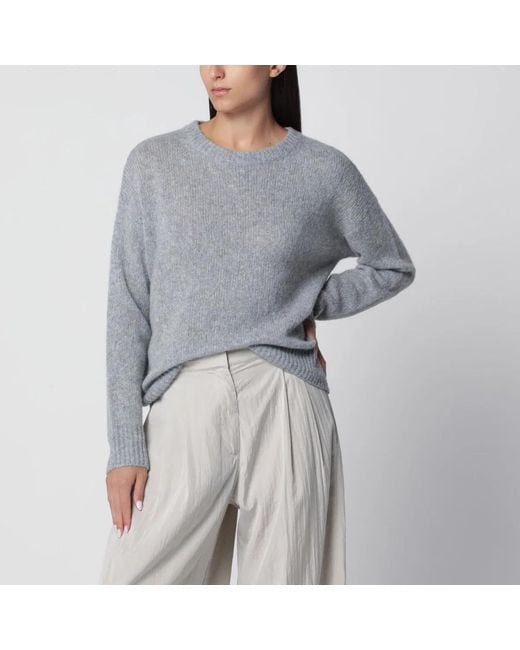 Lisa Yang Gray Lova Cashmere And Silk Sweater