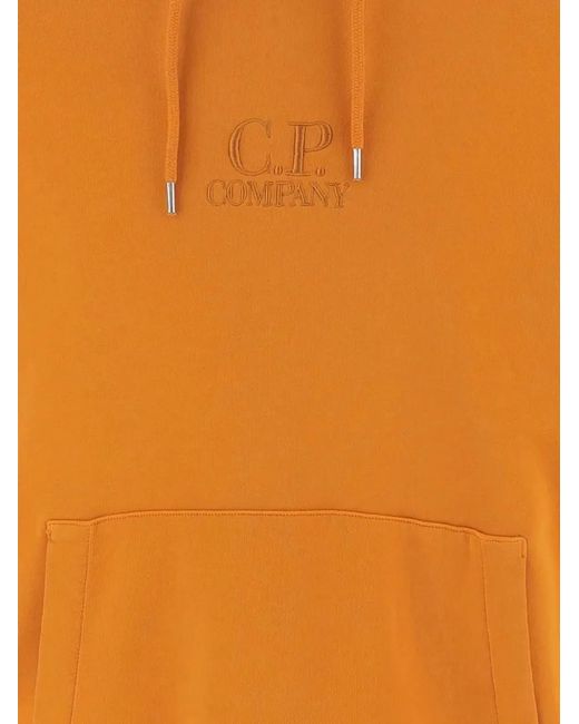 C P Company Orange C.P.Company Hoodie With Logo for men