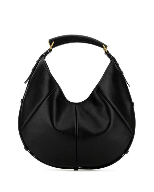 Saint Laurent Black Leather Medium Mombasa Shoulder Bag