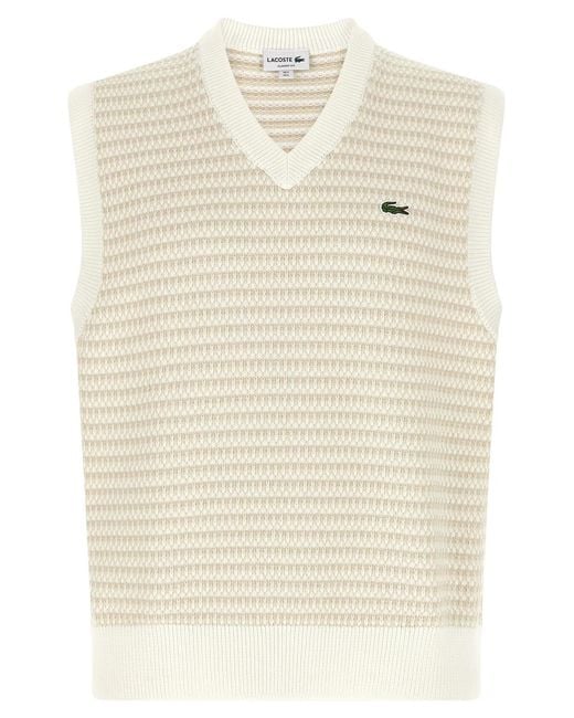 Lacoste Natural Knit Vest for men