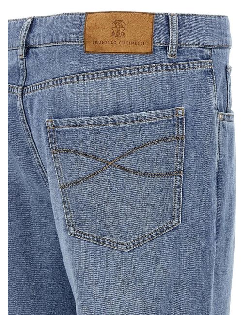Brunello Cucinelli Blue Denim Jeans for men