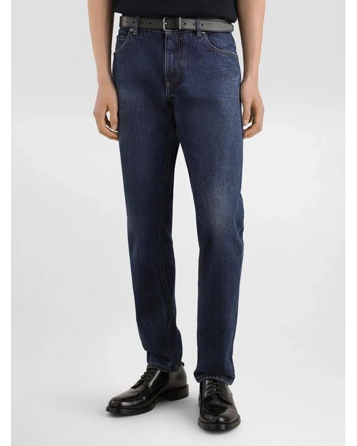 Dolce & Gabbana Blue Pants for men
