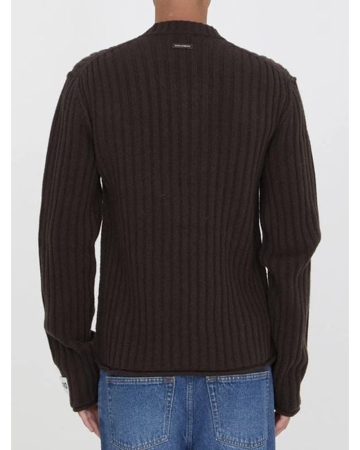 Dolce & Gabbana Black Dolce&Gabbana Wool Sweater for men