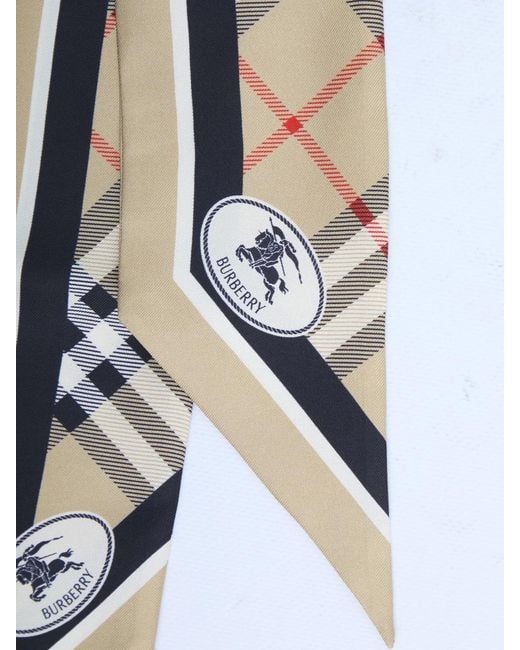 Burberry White Silk Twill Ribbon