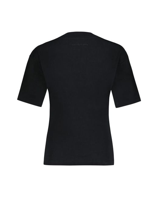 Courreges Black Courregès Waisted Printed Fitted T-Shirt