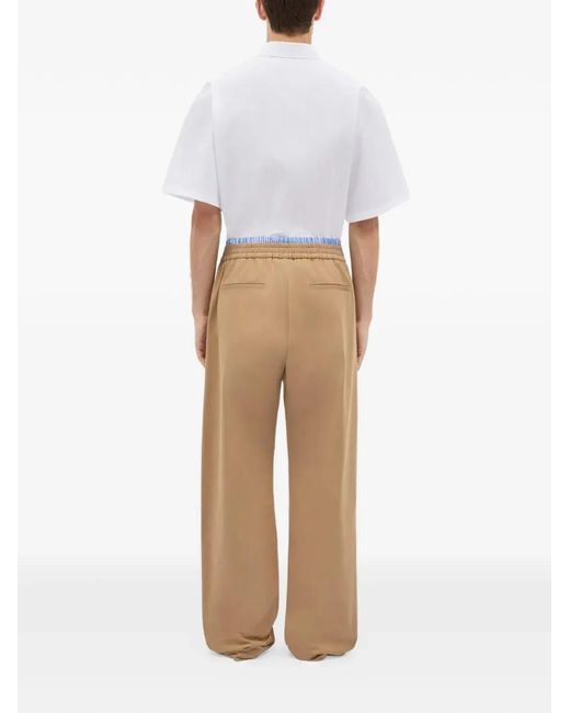 MSGM Natural Cotton Trousers for men