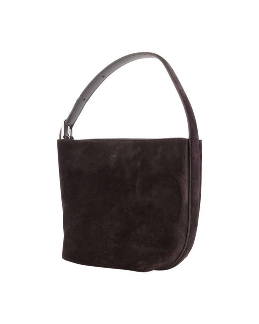 Totême Black Petite Belted Shopper Bag
