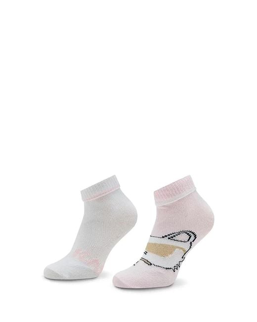 Karl Lagerfeld White Set 2 Pairs Socks