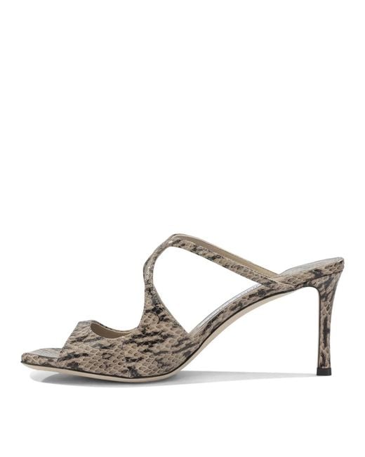 Jimmy Choo Metallic "Anise 75Mm" Heeled Sandals
