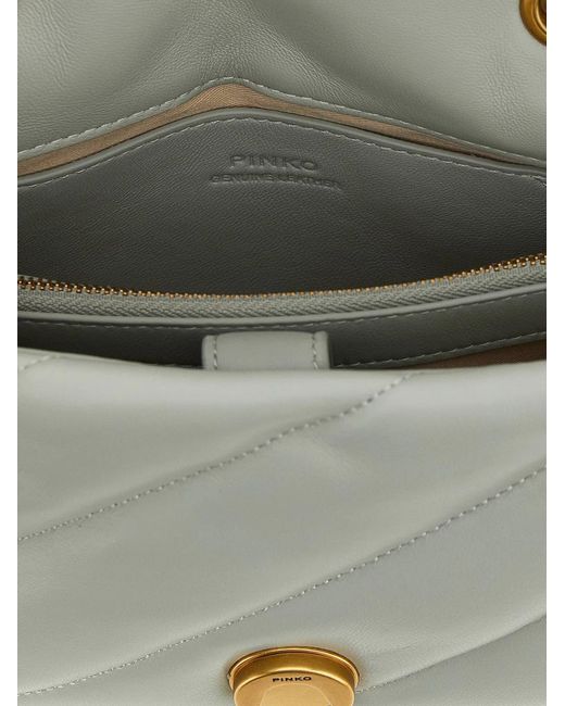 Pinko Gray 'Mini Love Puff' Crossbody Bag