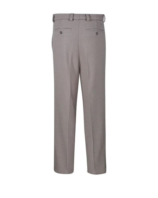AMI Gray Wide Fit Trousers for men