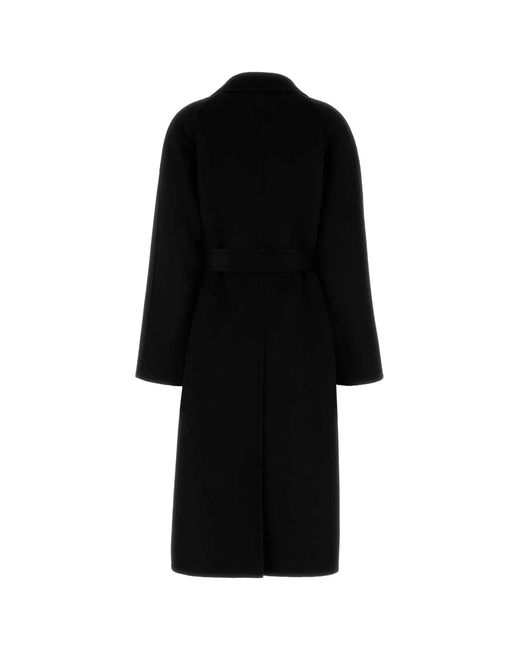 Prada Black Wool Blend Coat