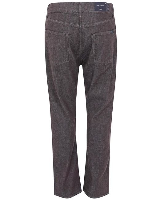 7 For All Mankind Gray "Easy Straight" Jeans for men