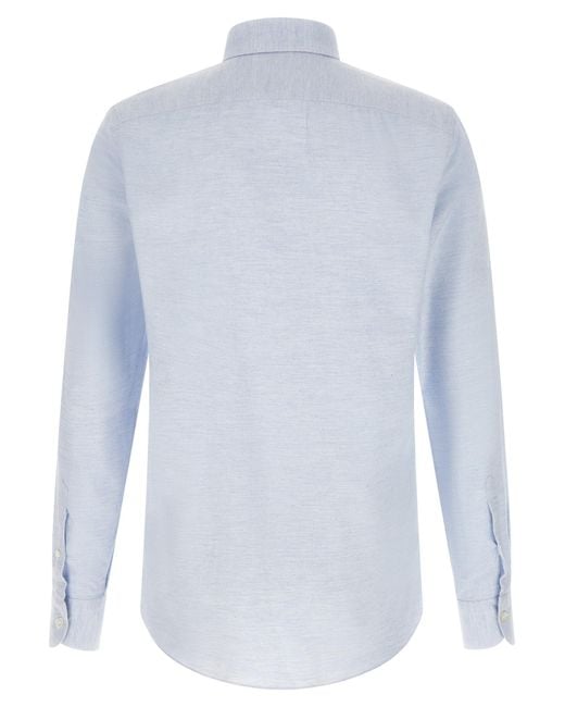 Borriello Blue Marechiaro Collar Shirt for men