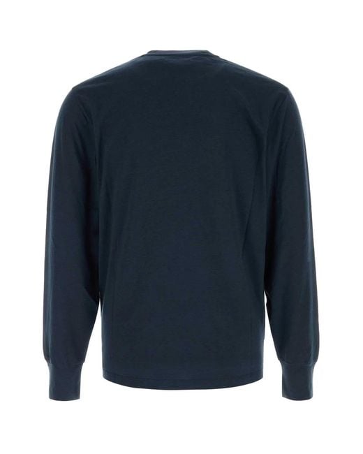 Tom Ford Blue Lyocell Cotton Ls Crew Neck for men