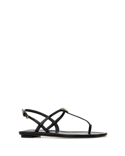 Prada White Varnished Flip-Flop