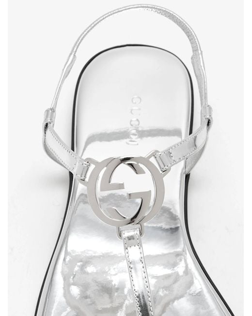 Gucci White Gg Ease Thong