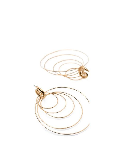 Panconesi Metallic "Pierced Serpent" Hoops Large