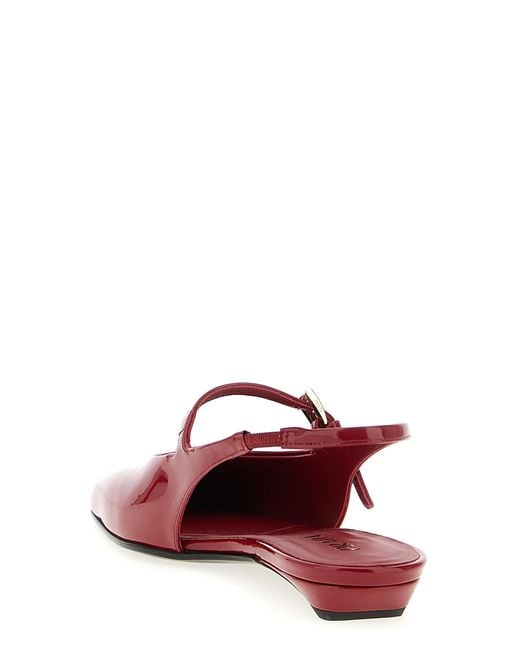 Prada Red Patent Leather Slingback