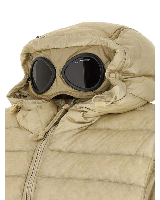 C P Company Natural 'Goggle' Down Jacket for men