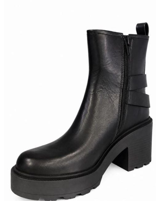Pinko Black Leather Rubber Shoes