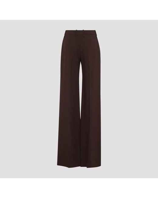 Ermanno Scervino Brown Chestnut Wide Leg Trousers