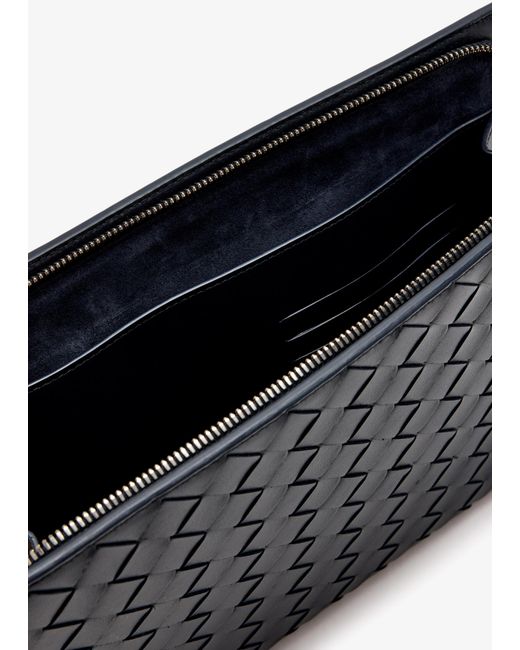 Bottega Veneta Blue Small Braided Document Holder With Strap for men