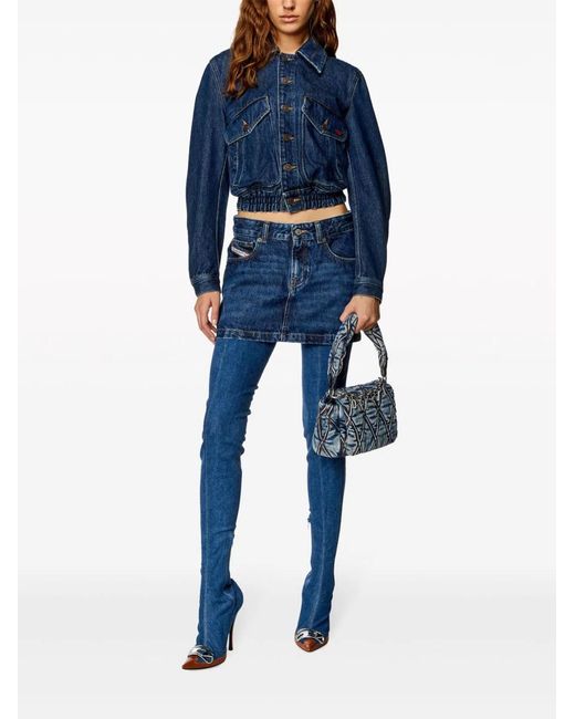 DIESEL Blue "De Ron" Mini Denim Skirt