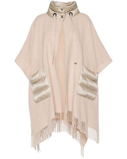 Herno Natural Wool And Nylon Cape