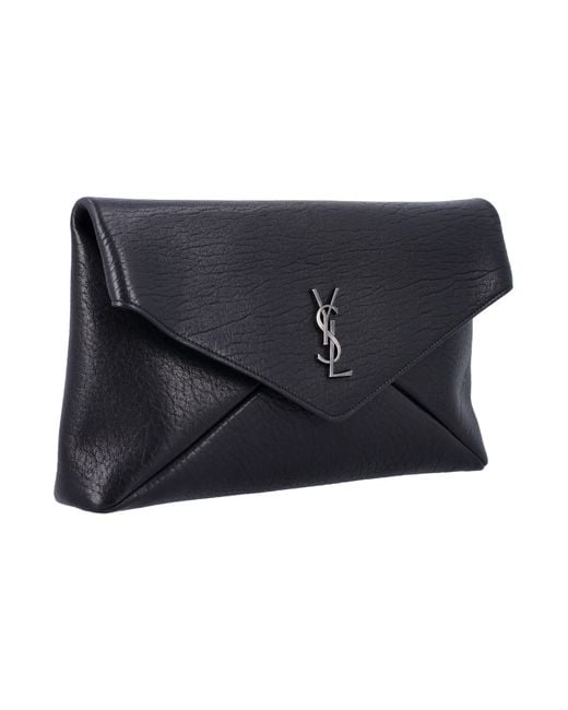 Saint Laurent Black Pochette Envelope Cassandre Large for men