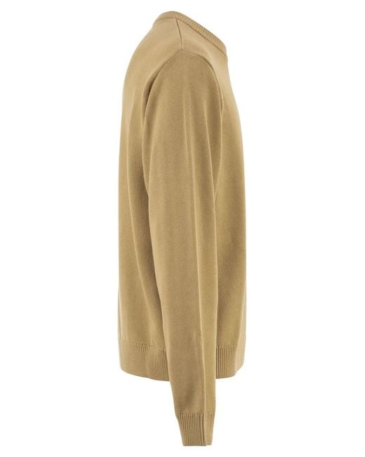 Carhartt Natural Cotton Crew Neck Jumper With Embroidered Logo