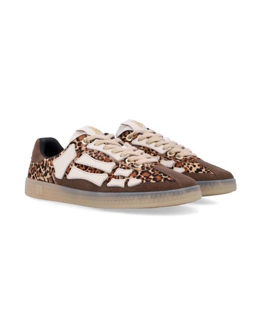 Amiri Brown Leopard Pacific Bones Sneakers for men