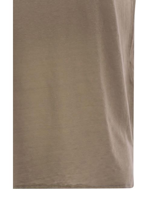 Majestic Natural Linen Crew-Neck T-Shirt