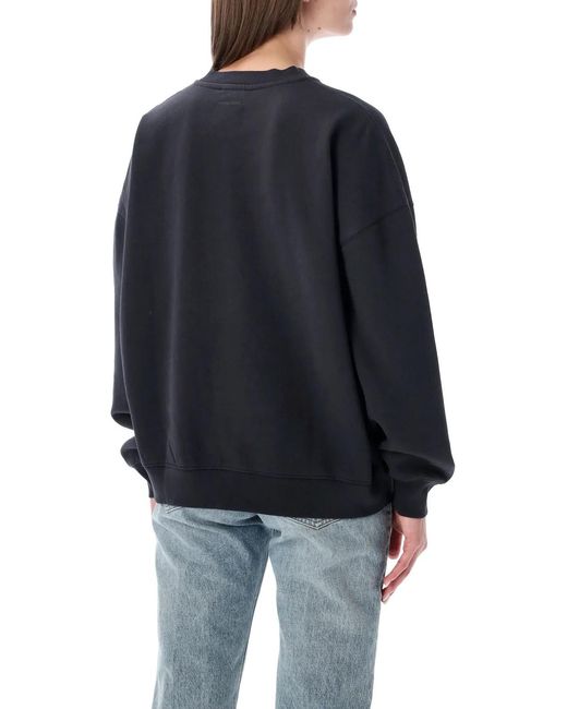 Anine Bing Black Miles Collegiate Sweatshirt Washed