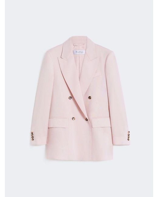 Max Mara Pink Lilac Wool Blend Ombrosa Blazer