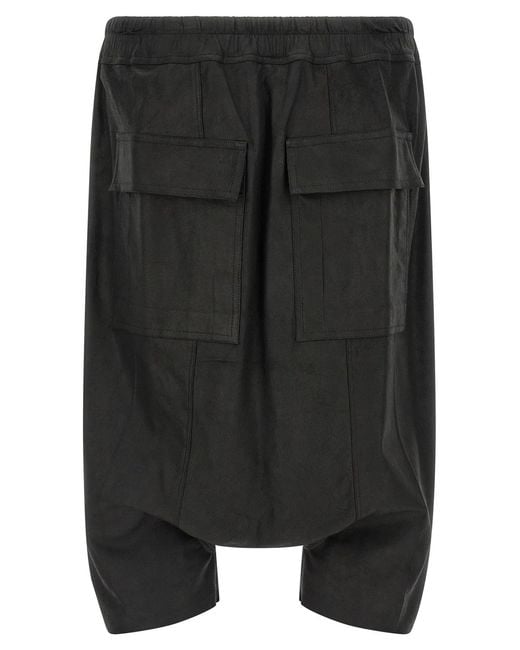 Rick Owens Black 'Rick S Pods' Bermuda Shorts for men