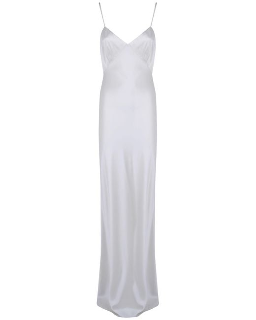 Max Mara White "Maroso" Silk Dress