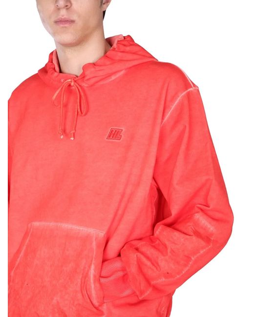 Helmut Lang Red Military Sweatshirt for men