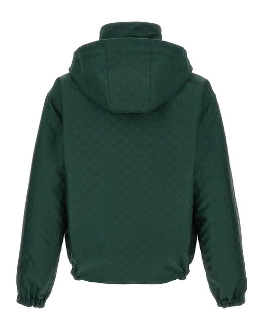 Gucci Green Reversible Ripstop Cotton Jacket for men