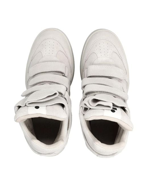 Isabel Marant White Im3 High-Top Wedge Sneakers