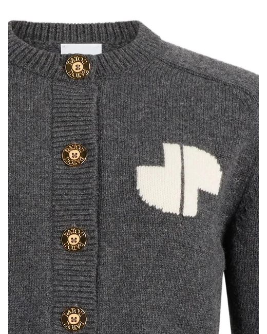 Patou Gray Cardigan With Logo