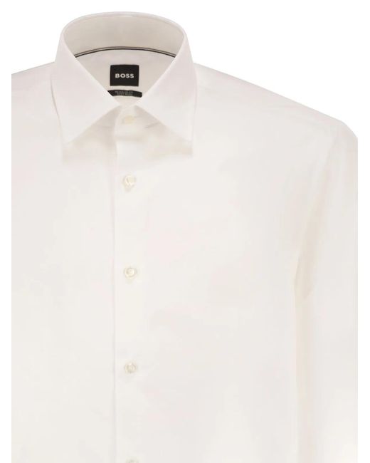 Boss White Regular Fit Shirt for men