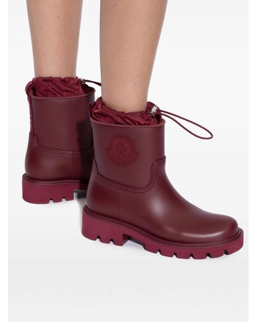Moncler Red Kickstream Rain Short Water Boot