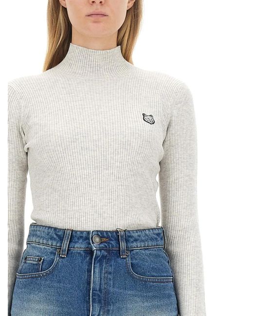 Maison Kitsuné Blue Maison Kitsuné Fox Patch Jersey