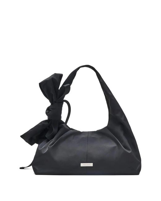Marc Jacobs Black Nylon Sack Bag With Bow Design