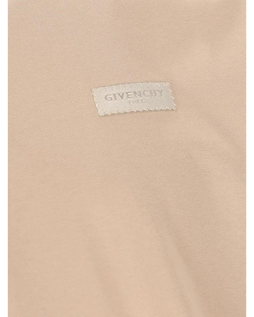 Givenchy Natural T-Shirt With Paris Gros Grain for men