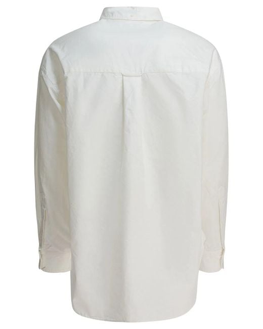 Beams Plus White Cotton Shirt for men