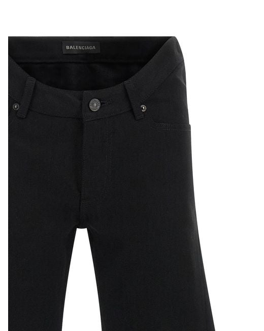 Balenciaga Black Curved Waist Jeans