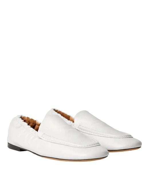 Odissi White Juno Nappa Leather Loafers