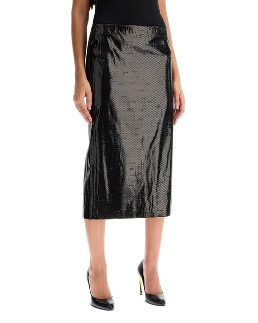 McQueen Black Canvas Skirt